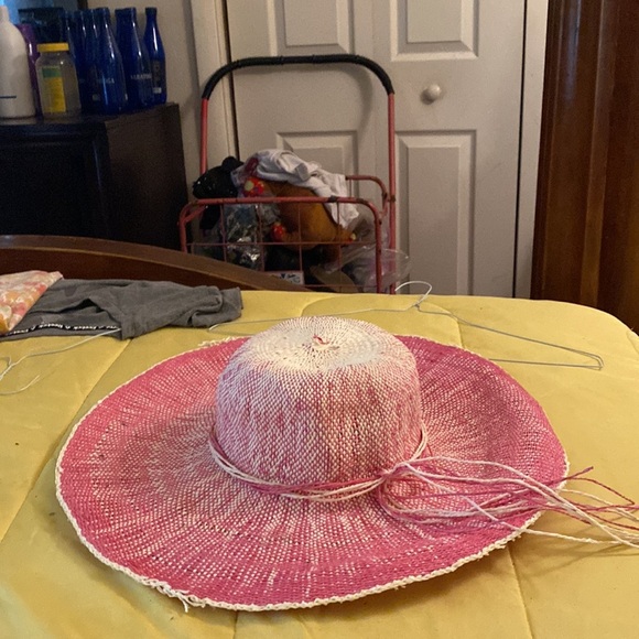 Straw hat red and straw tassel - Picture 2 of 8